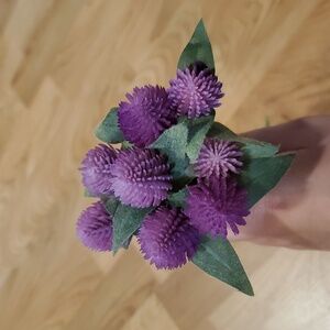 Purple Thistle Faux Flowers